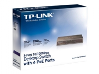 TP-Link TL-SF1008P - Switch - 4 x 10/100 (PoE) + 4 x 10/100 - stasjonær - PoE PC tilbehør - Nettverk - Switcher