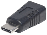 Manhattan 354677, USB C, USB Mini-B, Sort