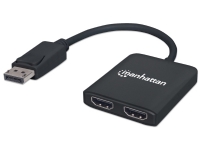 Manhattan 152716, DisplayPort, 2x HDMI, 3840 x 2160 piksler, Sort, Plast, 1 m PC tilbehør - KVM og brytere - Switcher
