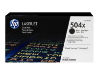 HP 504X – 2-pack – Lång livslängd – svart – original – LaserJet – tonerkassett (CE250XD) – för Color LaserJet CM3530 CM3530fs CP3525 CP3525dn CP3525n CP3525x CP3527 CP3529