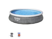 Bestway Fast Set 57376, 7340 l, Oppblåsbart basseng, Voksen og barn, Grå, 18,7 kg