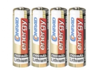 Conrad FR6, AA, Litium, 1,5 V, 4 stk, 2900 mAh, -20 - 60 °C