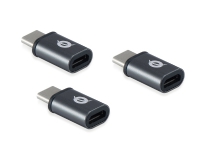 Conceptronic DONN05G, USB 2.0 Type-C, USB 2.0 Micro, Svart