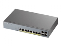 Zyxel GS1350-12HP - Switch - smart - 8 x 10/100/1000 (PoE+) + 2 x 10/100/1000 (opplink) + 2 x Gigabit SFP (opplink) - stasjonær, rackmonterbar - PoE+ (130 W) PC tilbehør - Nettverk - Switcher