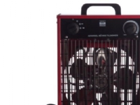 Wexim varmeblæser 9KW - 400V 13,5A,CEE400V/16A stikprop 1,6m kabel 5G1,5, 3 trin
