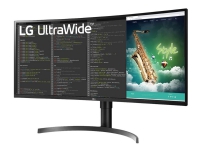 LG 35WN75C-B – LED-skärm – böjd – 35 – 3440 x 1440 UWQHD @ 100 Hz – VA – 300 cd/m² – 2500:1 – HDR10 – 5 ms – 2xHDMI DisplayPort USB-C – högtalare