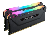 Produktfoto för CORSAIR Vengeance RGB PRO - DDR4 - sats - 32 GB: 2 x 16 GB - DIMM 288-pin - 3200 MHz / PC4-25600 - CL16 - 1.35 V - ej buffrad - icke ECC - svart