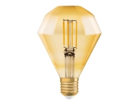 OSRAM Vintage 1906 – LED-glödlampa med filament – form: diamant – E27 – 4.5 W (motsvarande 40 W) – klass E – varm komfortbelysning – 2500 K – guld