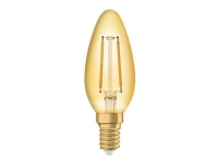 OSRAM Vintage 1906 – LED-glödlampa med filament – form: B35 – E14 – 2.5 W (motsvarande 22 W) – klass F – varmt vitt ljus – 2400 K – guld