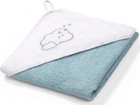Babyono Terry bathing cover 100×100 cm White and Blue Cloud Baby Ono