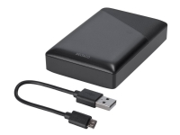 DELTACO PB-C1000 – Strömförsörjningsbank – 10000 mAh – 37 Wh – 18 Watt – 3 A – Fast Charge PD (USB USB-C) – svart