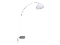 Brilliant Vessa – Golvlampa – 1 uttag – E27 – arc – vit krom