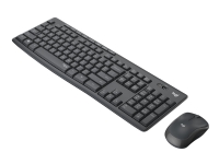 Logitech MK295 Silent – Sats med tangentbord och mus – trådlös – 2.4 GHz – fransk – grafit