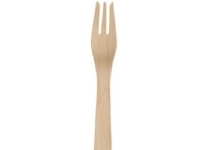 Gastro-Line gaffel, 18,2cm - brun, birketræ, premium, komposterbar - pakke a 100stk Klær og beskyttelse - Diverse klær