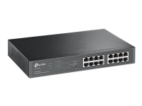 TP-Link TL-SG1016PE - Switch - smart - 8 x 10/100/1000 (PoE+) + 8 x 10/100/1000 - stasjonær, rackmonterbar - PoE+ (110 W) PC tilbehør - Nettverk - Switcher