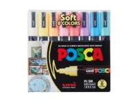 Marker Uni Posca PC-5M Soft Colors ass. farver - (8 stk.) Skriveredskaper - Markør - Permanenttusj