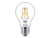 Philips LED Classic – LED-glödlampa med filament – form: A60 – E27 – 7.5 W (motsvarande 60 W) – klass F – varmvitt/flammljus – 2200/2500/2700 K – transparent