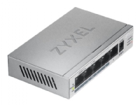 Zyxel GS1005HP - Switch - ikke-styrt - 4 x 10/100/1000 (PoE+) + 1 x 10/100/1000 - stasjonær, veggmonterbar - PoE (60 W) PC tilbehør - Nettverk - Switcher