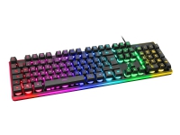 DELTACO GAMING membrane keyboard RGB backlight anti-ghosting UK lay