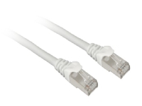 Sharkoon patch network cable SFTP, RJ-45, with Cat.7a raw cable (white, 1 meter) PC tilbehør - Kabler og adaptere - Nettverkskabler