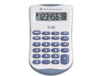 Texas Instruments TI-501, Lomme, Grunnleggende, 8 sifre, Batteri, Blå, Hvit Kalkulator