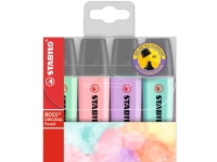 STABILO Boss Original Pastel, 4 stykker, Flerfarget, Meisel tupp, Flerfarget, Plast, Rektangel Skriveredskaper - Overtrekksmarkør - Tykke overstreksmarkører