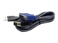 TRENDnet TK CU06 – Tangentbords-/video-/muskabel – USB HD-15 (VGA) (hane) till HD-15 (VGA) (hane) – 1.8 m – svart