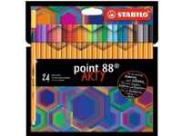 STABILO point 88 ARTY, Flerfarget, Oransje, Plast, Sekskantet, Metall, 0,4 mm Skriveredskaper - Fiberpenner & Finelinere - Fine linjer