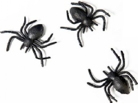 Party Deco Black plastic spiders for Halloween – 10 pcs. Universal