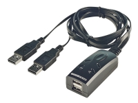 Lindy 2 Port USB KM Switch - Tastatur/mus-switch - 2 x USB - stasjonær PC tilbehør - KVM og brytere - Switcher
