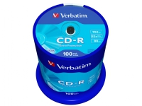 Verbatim - 100 x CD-R - 700 MB (80 min) 52x - spindel PC-Komponenter - Harddisk og lagring - Lagringsmedium