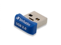 Verbatim Store ’n’ Stay NANO – USB flash-enhet – 64 GB – USB 3.0 – blå