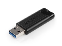 Verbatim PinStripe – USB flash-enhet – 256 GB – USB 3.2 Gen 1 – svart