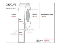 Capture – Permanent häftning – obestruket – vit – 100 x 50 mm 12000 etikett (er) (12 rulle/rullar x 1000) box – etiketter