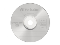 Verbatim – 25 x DVD+RW – 4.7 GB 4x – matt silver – spindel