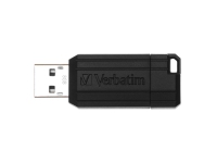 Verbatim PinStripe USB Drive - USB-flashstasjon - 8 GB - USB 2.0 - svart PC-Komponenter - Harddisk og lagring - USB-lagring