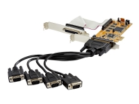 StarTech.com 8-port PCI Express seriellt kort med 16C1050 UART – Seriell adapter – PCIe låg profil – RS-232 x 8 – gul – TAA-kompatibel