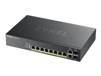 Bilde av Zyxel Gs2220-10hp - Switch - Administrert - 8 X 10/100/1000 (poe+) + 2 X Combo Gigabit Sfp - Rackmonterbar, Veggmonterbar - Poe+ (180 W)
