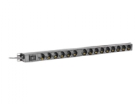 DELTACO GT-8513 - Flerkoplingslist (kan monteres i rack) - 4000 watt - inngang: power CEE 7/7 - utgangskontakter: 15 - 1U - 2 m kabel - svart