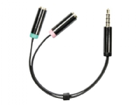 PC-headset til iPhone-kontakt - Lydadapter - Svart