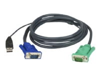 ATEN 2L-5201U – Tangentbords-/video-/muskabel – USB HD-15 (VGA) (hane) till 15 stifts SPHD (hane) – 1.2 m – för KVM on the NET CS1708i CS1716i