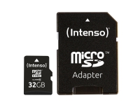 Intenso Class 10 – Flash-minneskort (adapter microSDHC till SD inkluderad) – 32 GB – Class 10 – microSDHC