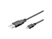 MicroConnect - USB-kabel - mikro-USB typ B (hane) till USB (hane) - 3 m - grå