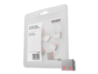 Lindy USB Port Blocker – USB-portblockerare – röd (paket om 10)