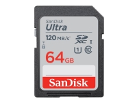 SanDisk Ultra – Flash-minneskort – 64 GB – UHS-I U1 / Class10 – SDXC UHS-I