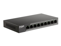 D-Link DSS 100E-9P - Switch - ikke-styrt - 8 x 10/100 (PoE) + 1 x 1000Base-T - stasjonær - PoE (92 W)