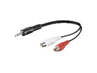 MicroConnect – Audio-adapter – RCA x 2 hona till mini-phone stereo 3.5 mm hane – 20 cm