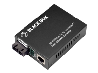 Black Box Pure Networking Copper to Fiber Media Converter 10/100BASE-TX to 100BASE-FX, Multimode SC, 1310-nm, 2-km - Fibermediekonverterare - 100Mb LAN - 10Base-T, 100Base-FX, 100Base-TX - RJ-45 / SC-läge (multi-mode) - upp till 2 km - 1310 nm
