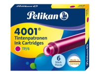 Pelikan 4001 TP/6 - Bläckptron - rosa (paket om 6) - för Pelikano P481 R480 Junior P67