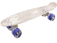 White Transparent LED Skateboard m/LED lys + ABEC7